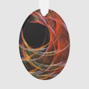 Breaking the Circle Abstract Art Acrylic Oval Ornament