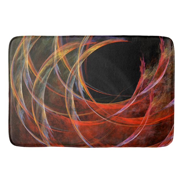Breaking the Circle Abstract Art Bath Mat (Front)