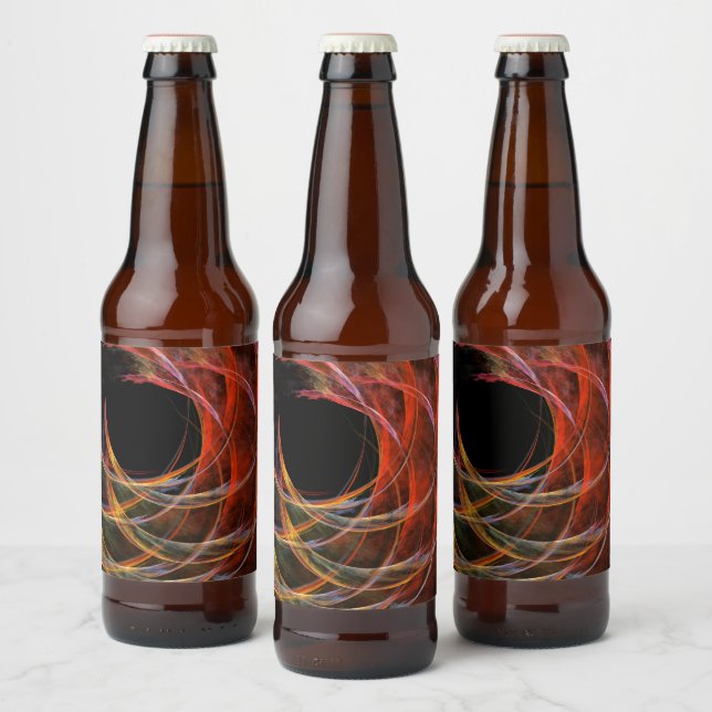 Breaking the Circle Abstract Art Beer Bottle Label (Bottles)
