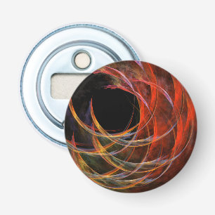 Breaking the Circle Abstract Art Button Bottle Opener