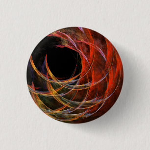 Breaking the Circle Abstract Art Button (round)
