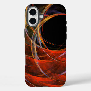 Breaking the Circle Abstract Art iPhone 16 Plus Case