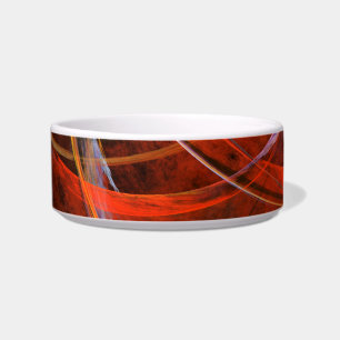 Breaking the Circle Abstract Art Cat Bowl