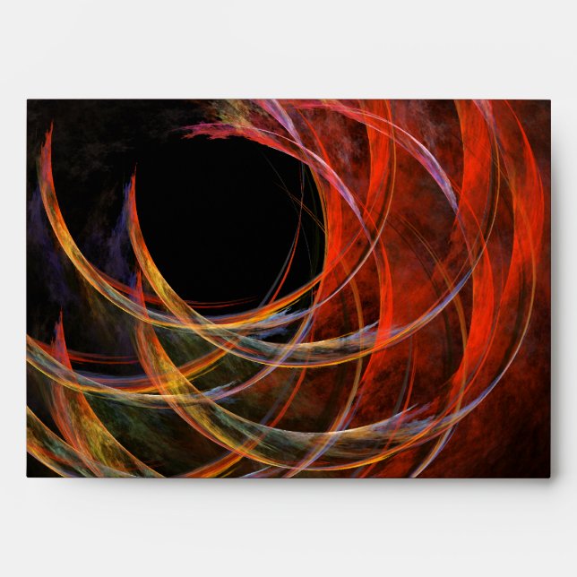 Breaking the Circle Abstract Art Envelope (Front)