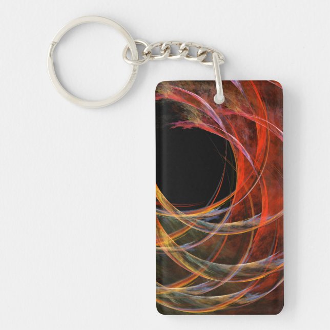 Breaking the Circle Abstract Art Key Ring (Front)
