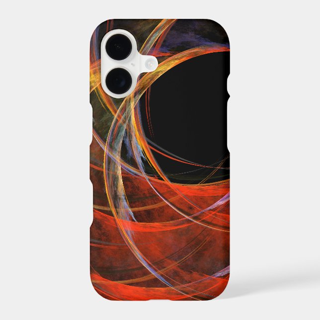 Breaking the Circle Abstract Art Matte iPhone Case (Back)