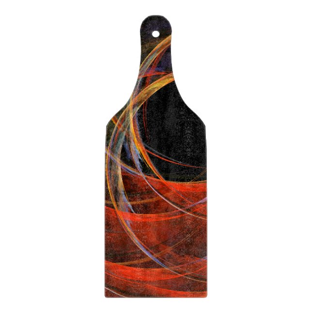 Breaking the Circle Abstract Art Paddle Cutting Board (Front)