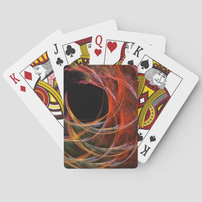 Breaking the Circle Abstract Art Playing Cards (Back)