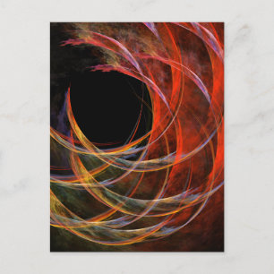 Breaking the Circle Abstract Art Postcard