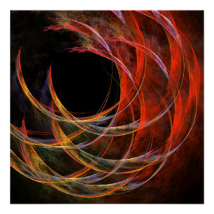 Breaking the Circle Abstract Art Poster