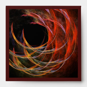 Breaking the Circle Abstract Art Square Envelope