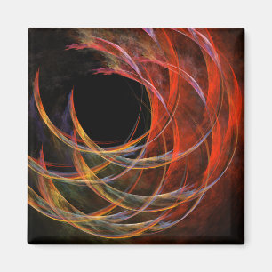 Breaking the Circle Abstract Art Square Magnet