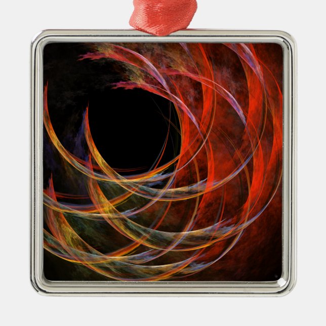 Breaking the Circle Abstract Art Square Metal Tree Decoration (Front)