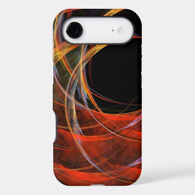 Breaking the Circle Vortex of Fire Abstract Art (Back)