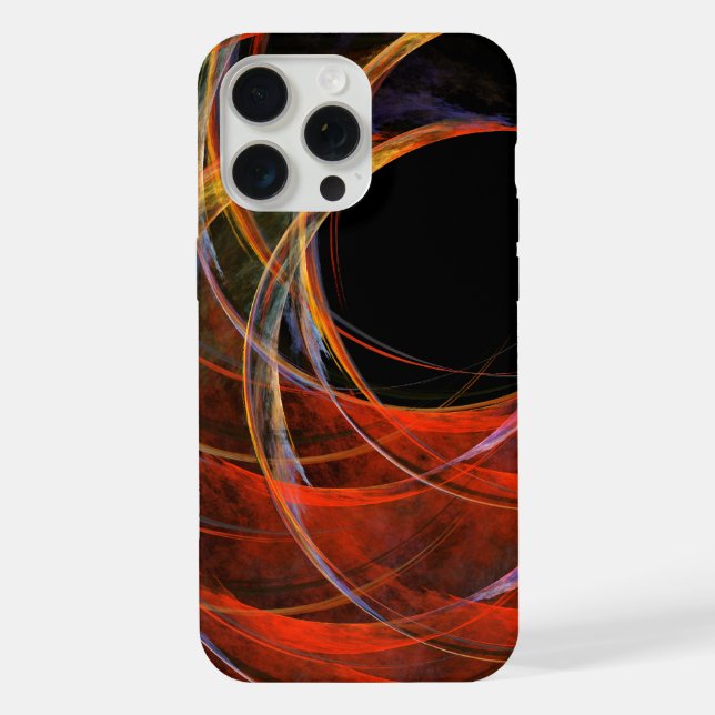 Breaking the Circle Vortex of Fire Abstract Art iPhone Case (Back)