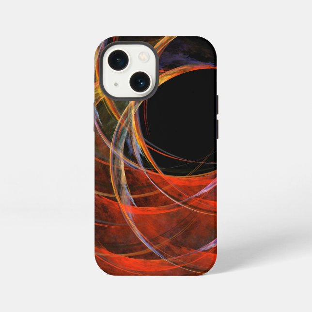 Breaking the Circle Vortex of Fire Abstract Art iPhone Case (Back)