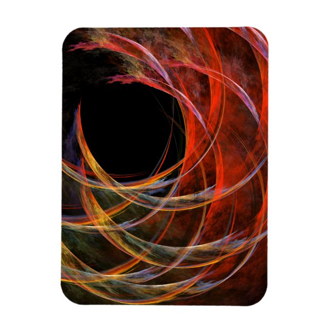 Breaking the Circle Vortex of Fire Abstract Art Magnet (Vertical)