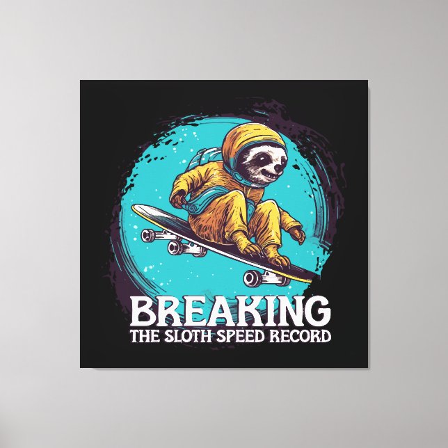 Breaking the Sloth Speed Record Canvas Print (Front)