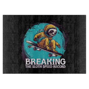 breaking the sloth speed record cutting board