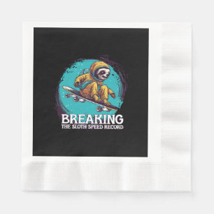 breaking the sloth speed record napkin