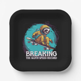 breaking the sloth speed record paper plate
