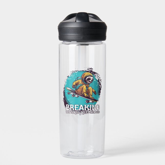 breaking the sloth speed record water bottle (Front)