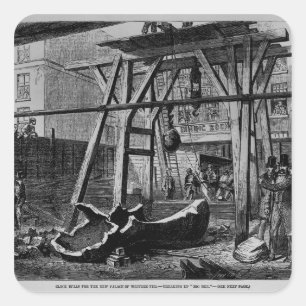 Breaking up Big Ben Square Sticker