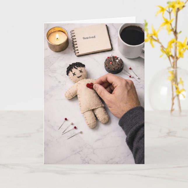 Breaking Up Is Hard To Do Resolved Illustration Card (Yellow Flower)