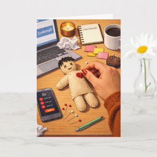 Breaking Up Is Hard To Do Unbothered Illustration Card