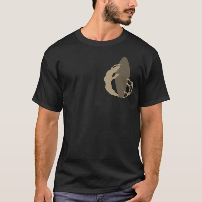 Breaking Wave Longboard Graphic. A surfer's vision T-Shirt (Front)