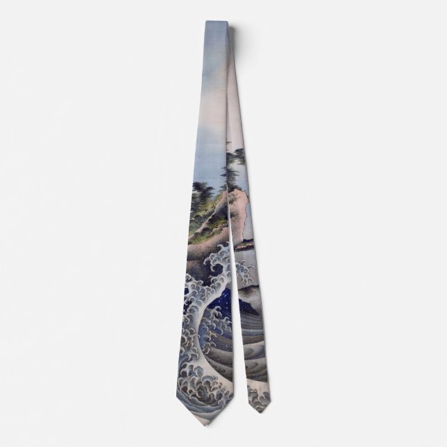 Breaking Waves, Hokusai Tie (Front)
