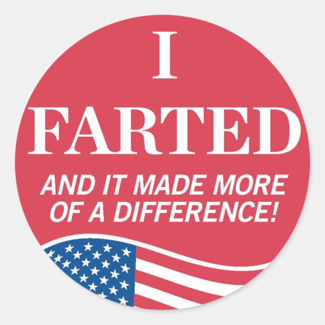 Breaking Wind Over Voting Sticker (Front)