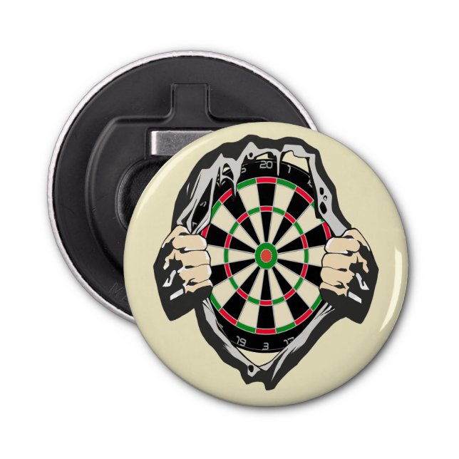 Breakthrough to the Bullseye – Ultimate Dartboard  Bottle Opener (Front)