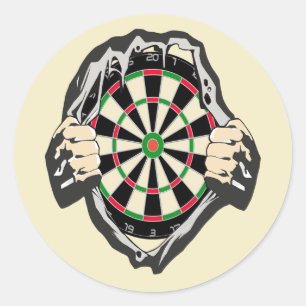 Breakthrough to the Bullseye – Ultimate Dartboard Classic Round Sticker
