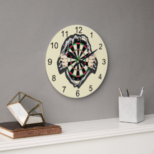 Breakthrough to the Bullseye – Ultimate Dartboard  Large Clock