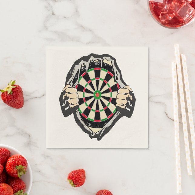 Breakthrough to the Bullseye – Ultimate Dartboard  Napkin (Insitu)