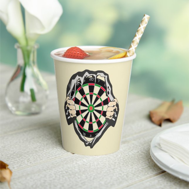 Breakthrough to the Bullseye – Ultimate Dartboard  Paper Cups (Insitu)
