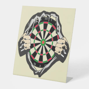 Breakthrough to the Bullseye – Ultimate Dartboard  Pedestal Sign