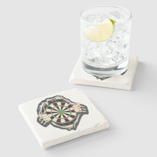 Breakthrough to the Bullseye – Ultimate Dartboard  Stone Coaster