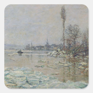 Breakup of Ice, 1880 Square Sticker