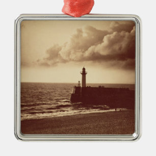 Breakwater at Sete, c.1855 (albumen print from a c Metal Tree Decoration