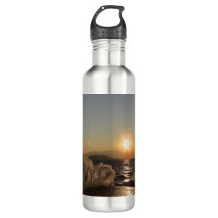 Breakwater in Croatia beautiful sunset 710 Ml Water Bottle