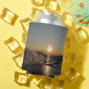 Breakwater in Croatia beautiful sunset Can Cooler