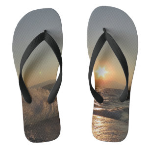 Breakwater in Croatia beautiful sunset Jandals