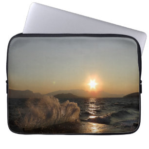 Breakwater in Croatia beautiful sunset             Laptop Sleeve