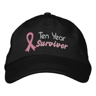Breast Cancer 10 Year Survivor Embroidered Hat