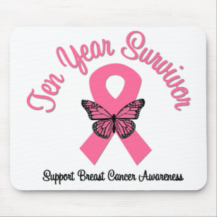 Breast Cancer 10 Year Survivor Mouse Pad