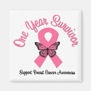 Breast Cancer 1 Year Survivor Magnet
