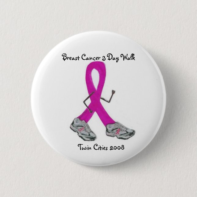 Breast Cancer 3 Day -Twin Cities 6 Cm Round Badge (Front)