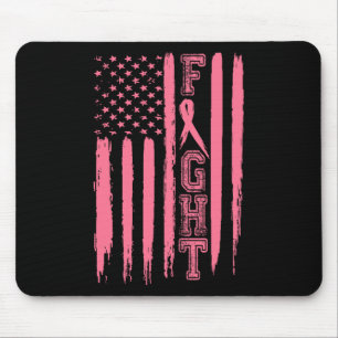 Breast Cancer American Flag Breast Cancer Survivor Mouse Pad